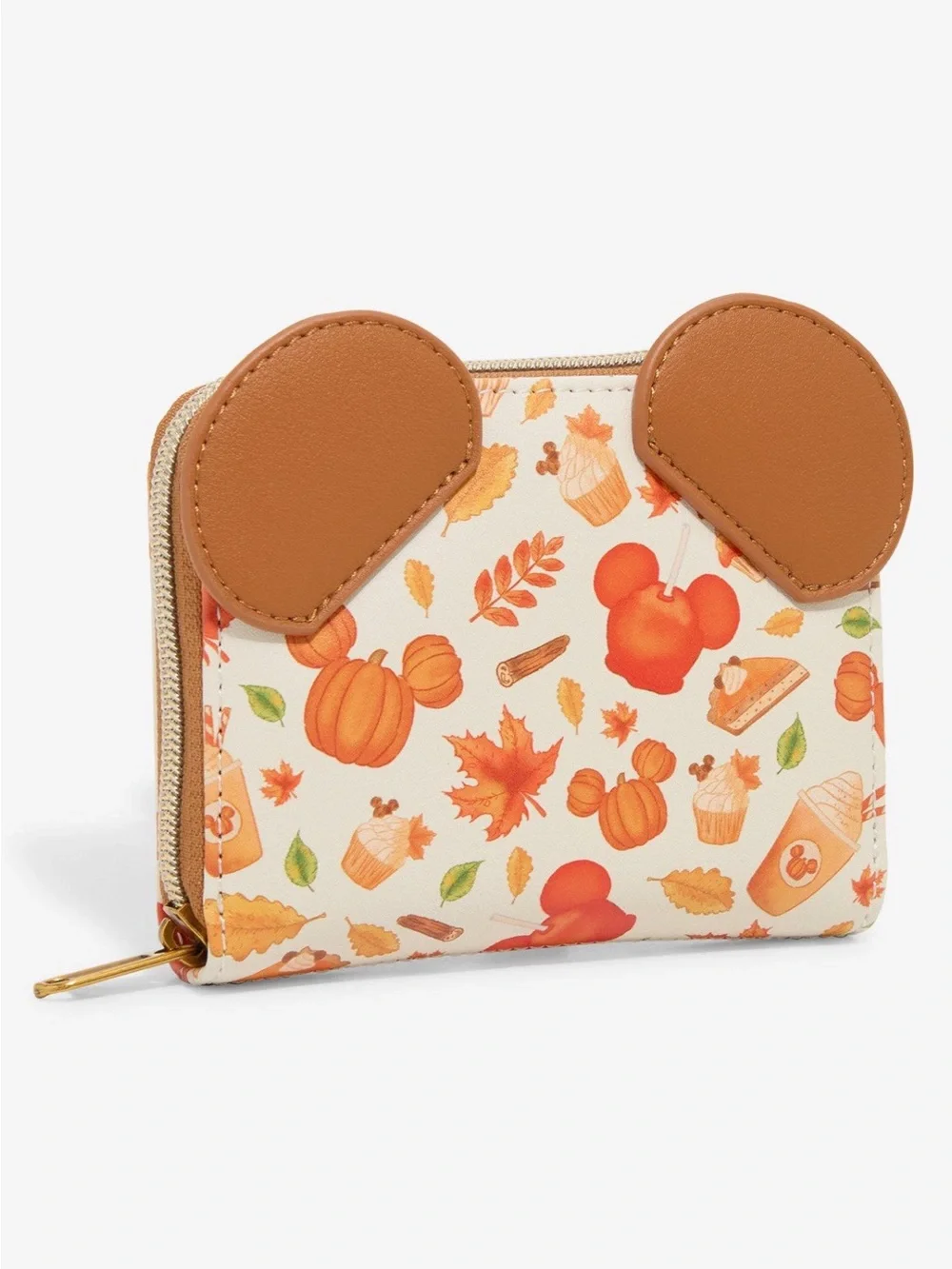 Loungefly Disney Mickey Mouse Pumpkin Fall Treats Mini Wallet *NEW* - Picture 2 of 9